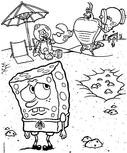 رسومات سبونج بوب للتلوين 2