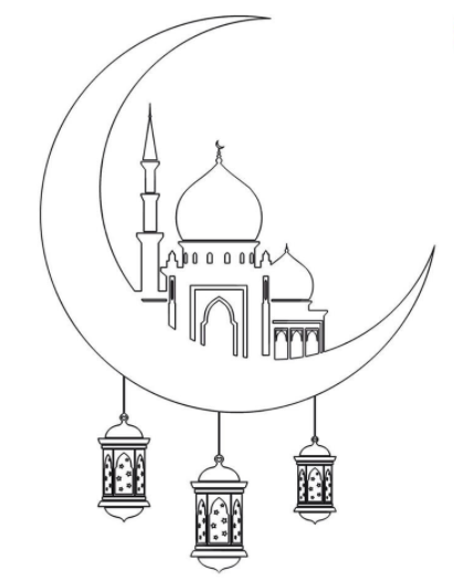 رسومات تلوين فانوس رمضان 3