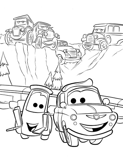 رسومات سيارات للتلوين 6
