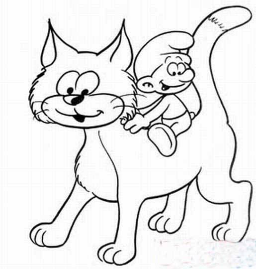 رسومات للتلوين قطط5