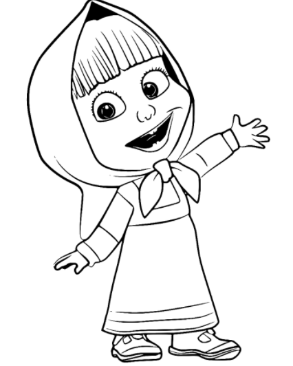 رسومات للتلوين ماشا6
