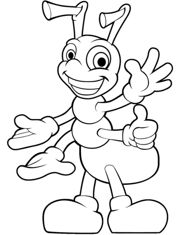 رسومات تلوين نمل7