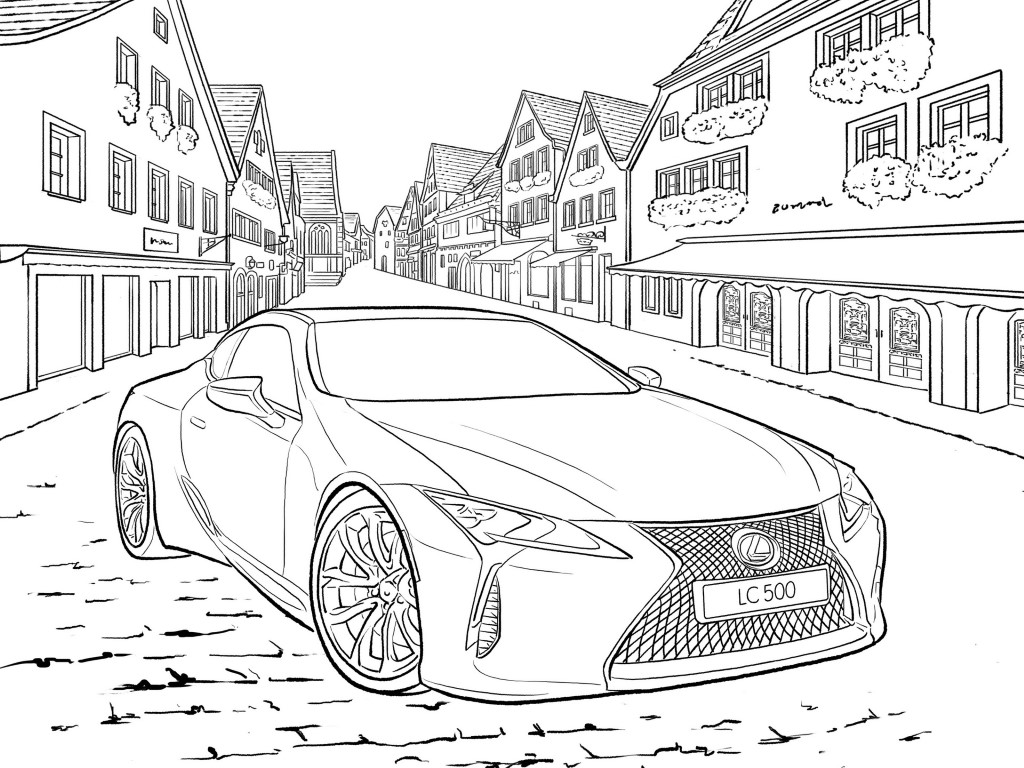 رسومات سيارات للتلوين للاطفال 3