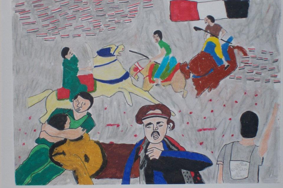رسومات تلوين عن ثورة 25 يناير بالقلم الرصاص7