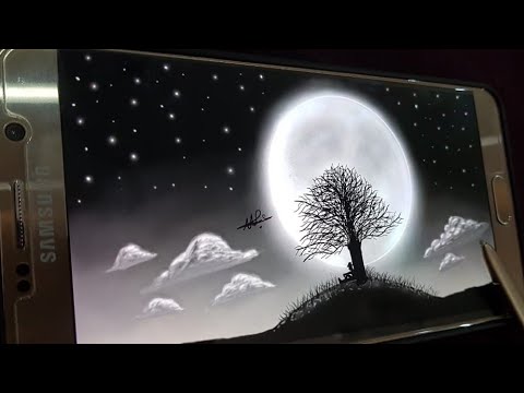 رسم قمر للاطفال 5