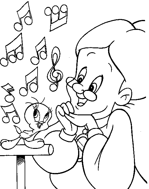 رسومات تلوين تويتي9