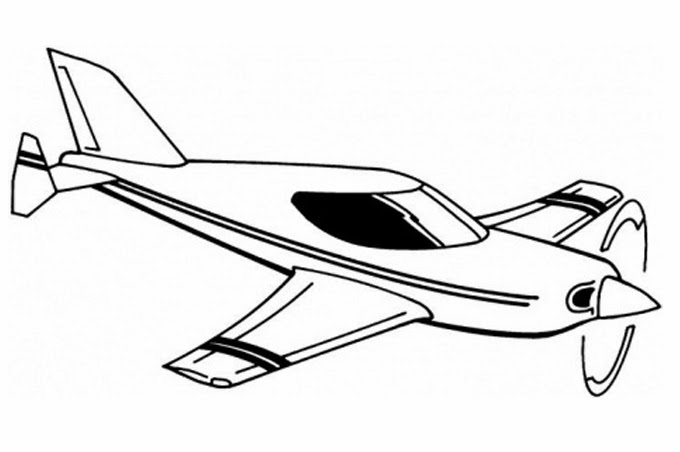 رسومات تلوين طائرة6