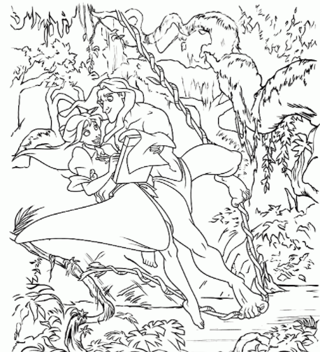 رسومات تلوين طرزان9