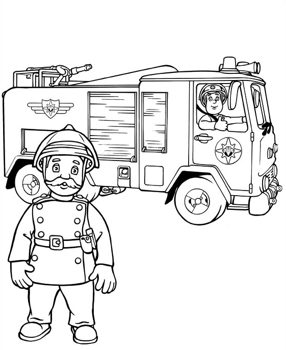 رسومات تلوين رجل الاطفاء5