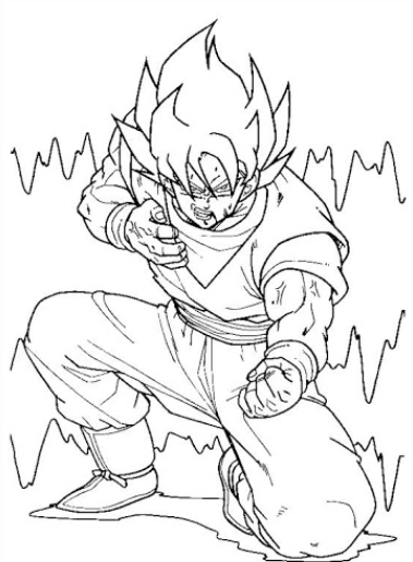 رسومات تلوين دراغون بول6