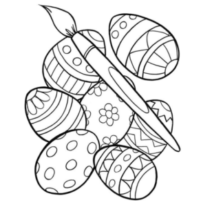 رسومات تلوين بيض شم النسيم