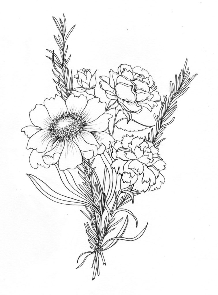 رسومات تلوين زهور6