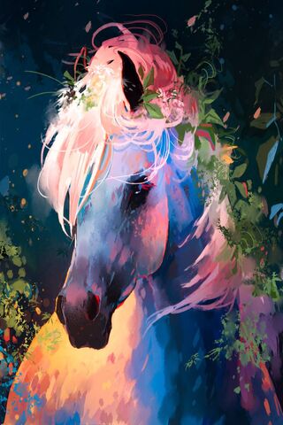 رسم حصان ملون 2