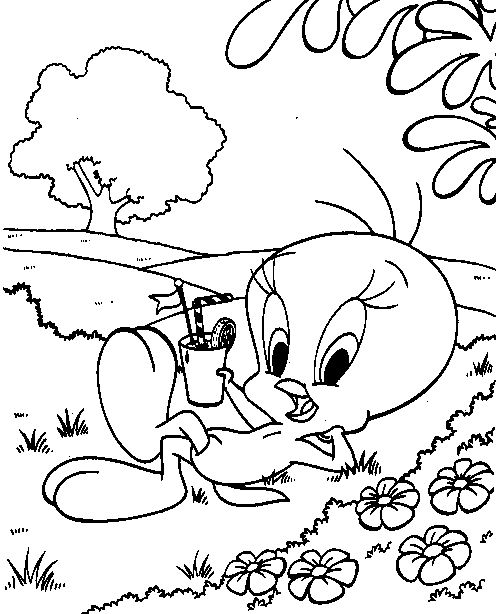 رسومات تلوين تويتي10