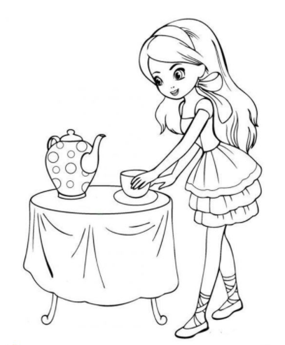 رسومات للتلوين جاهزة للطباعة للبنات 6