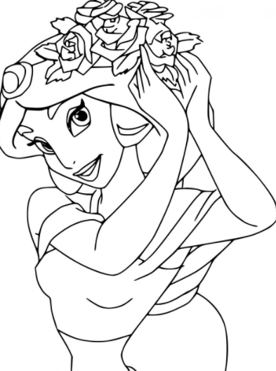 رسومات اميرات ديزني للتلوين 5