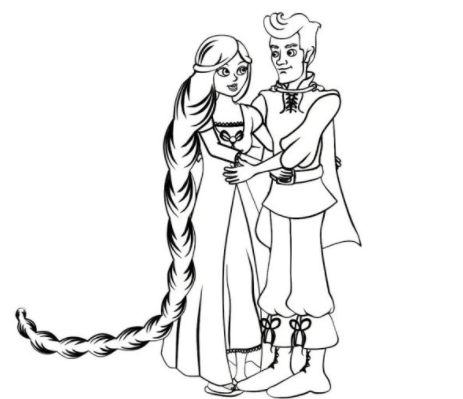 رسومات تلوين ربانزل4