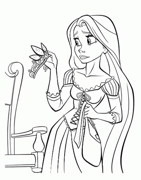 رسومات تلوين ربانزل5