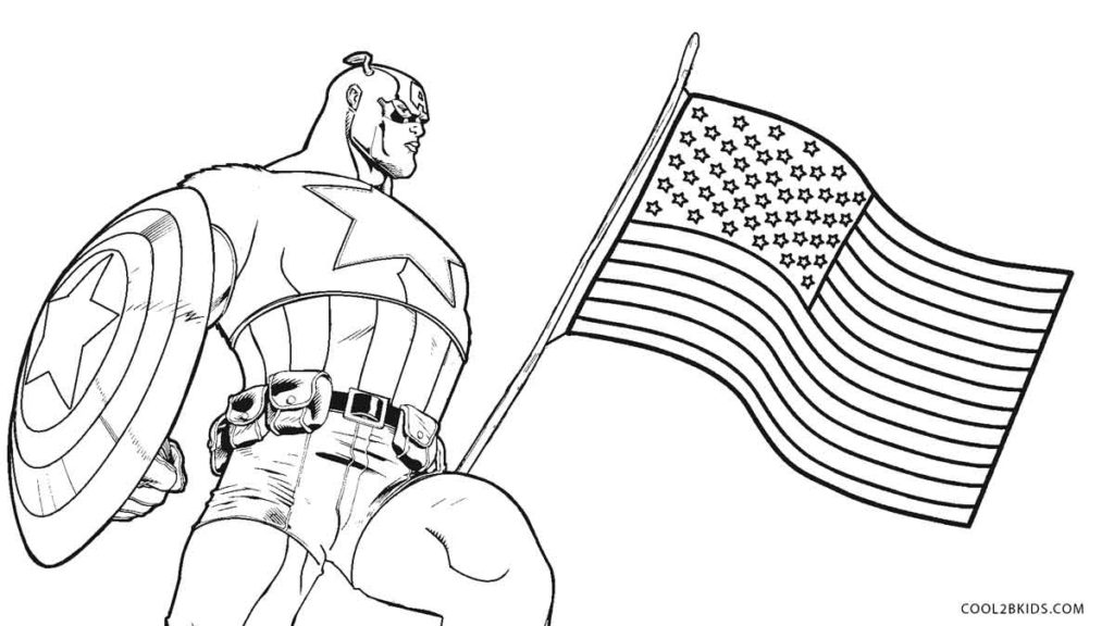 رسومات للتلوين كابتن امريكا16