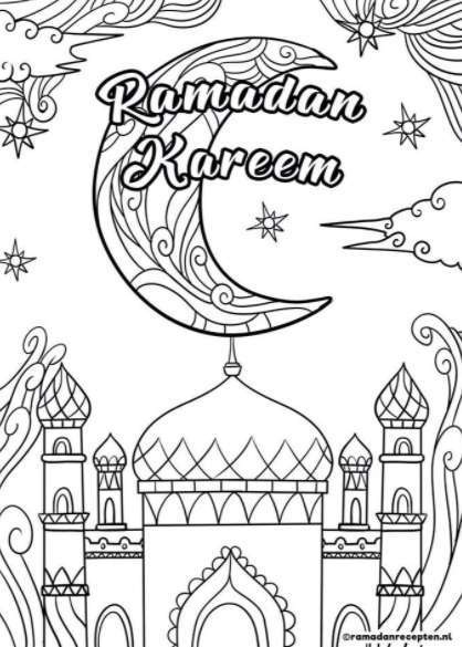 رسومات للتلوين عن شهر رمضان 4