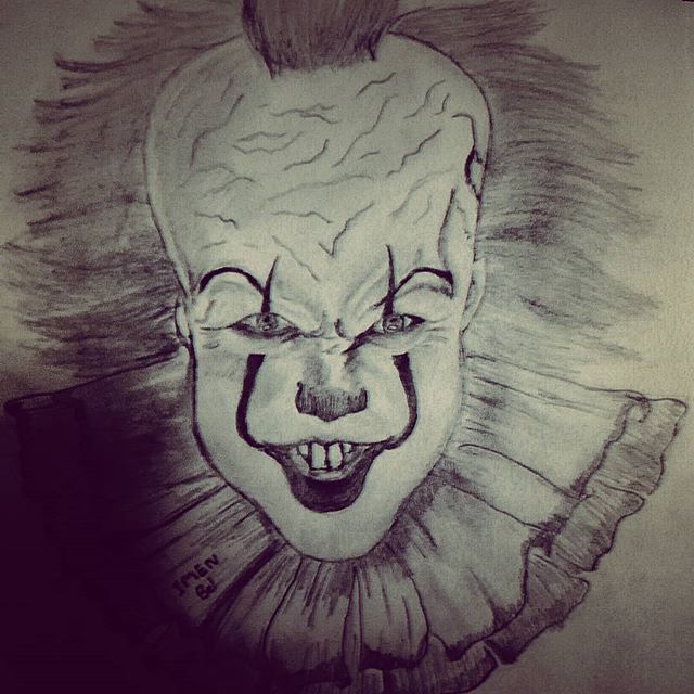 رسم مهرج مخيف 5