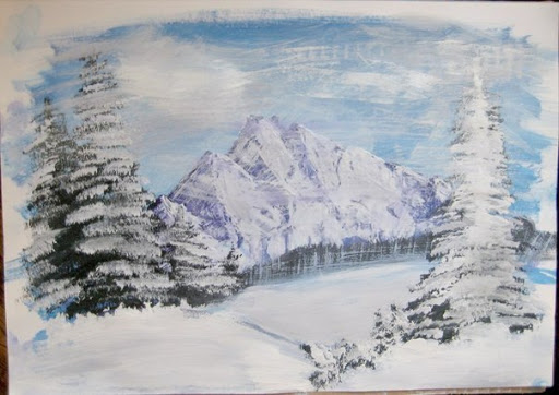 رسم فصل الشتاء للكبار 4