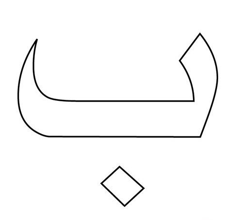 حروف الهجاء مفرغة للتلوين PDF 3