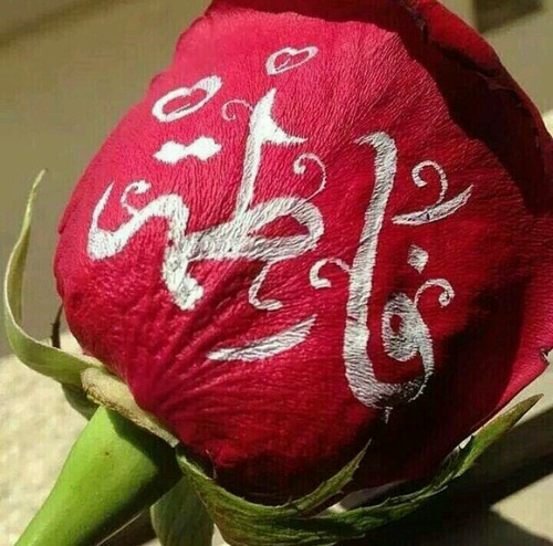 اسم فاطمة مزخرف بالورد5