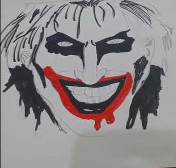 رسم مهرج مخيف 3
