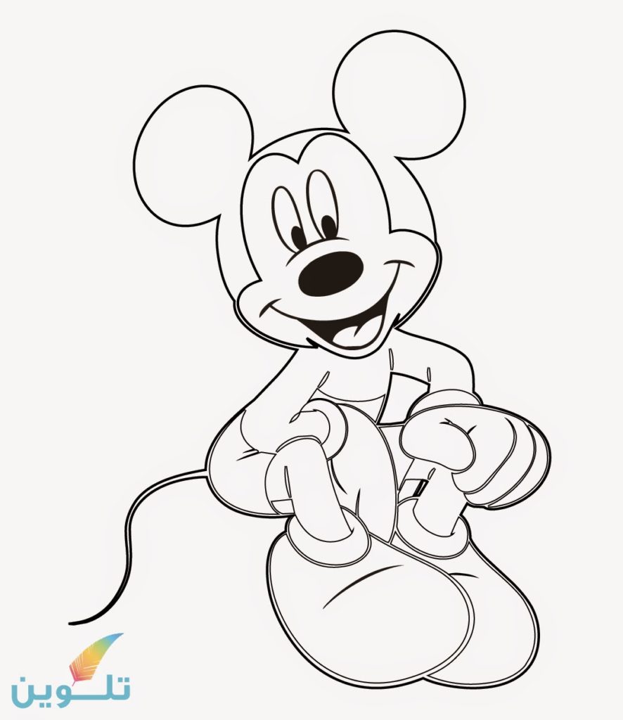 رسومات ميكي ماوس للتلوين 2