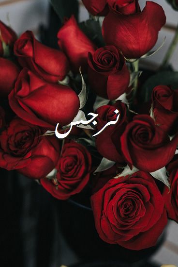 زخرفة إسم نرجس بالورد1