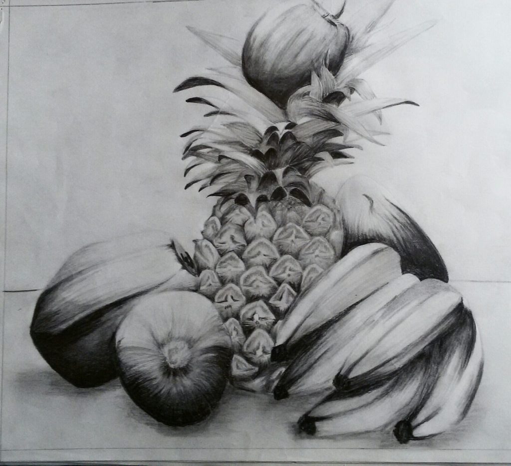 رسم فواكه في صحن 6