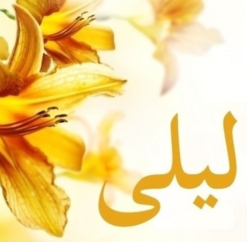اسم ليلى مزخرف بالورد1