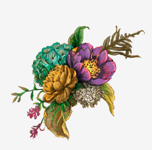 رسومات أزهار ملونة 3
