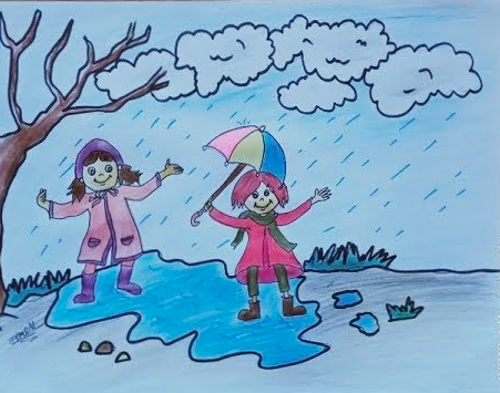 رسم فصل الشتاء بالرصاص 1