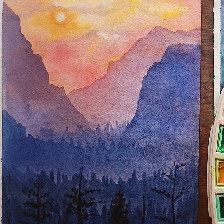 رسم بالالوان المائية 6