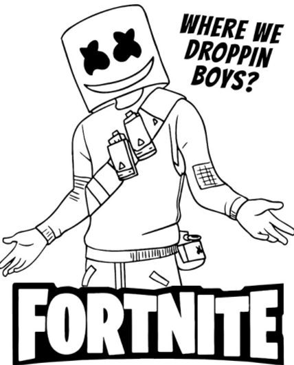رسومات للتلوين فورت نايت1