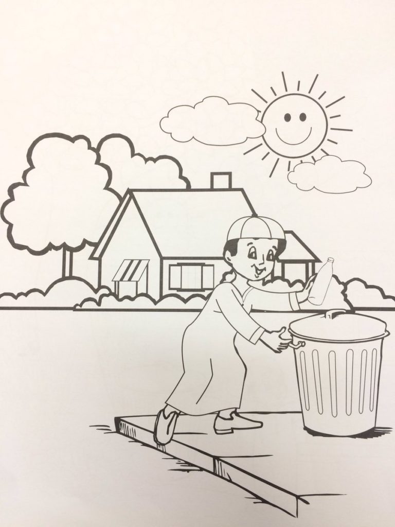 رسومات للتلوين عن تلوث البيئة7