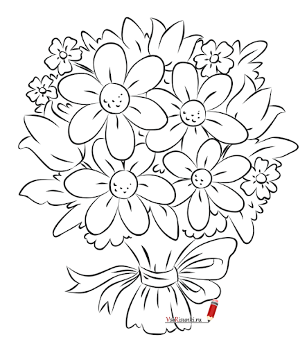 رسومات ورود مفرغة 4
