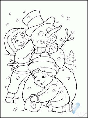 رسومات عن فصل الشتاء للتلوين 1
