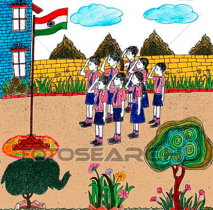 رسم عن الوطن سهل 5