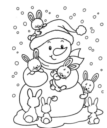 رسومات عن فصل الشتاء للتلوين 5