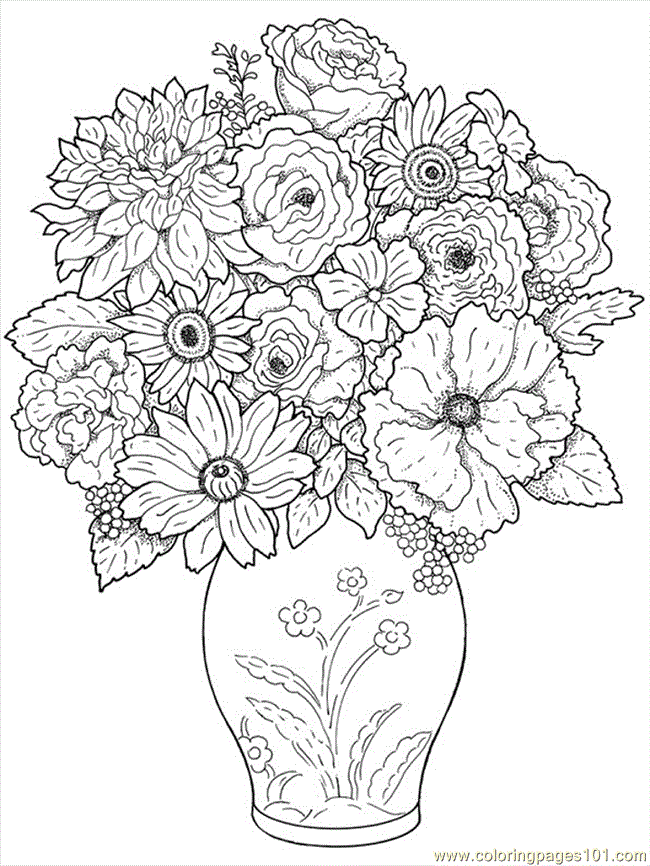 رسومات ورود للتلوين للكبار 1