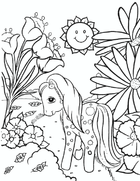 رسومات للتلوين مهرتي الصغيرة5