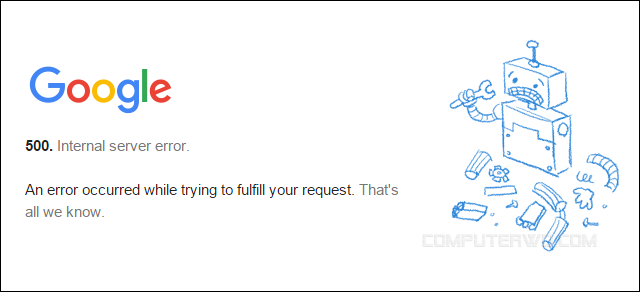 500 Internal Server error تخطي