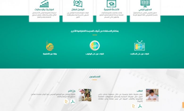 منصة مدرستي الواجبات المنزلية