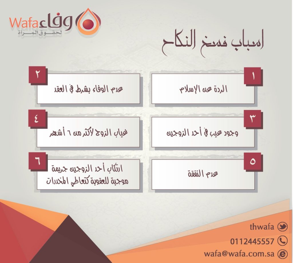 ماهي العيوب التي تجيز للزوجين فسخ عقد الزواج