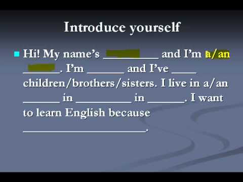 تعبير انجليزي عن نفسي