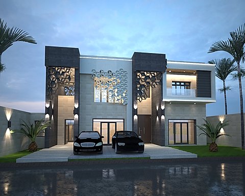 تصاميم فلل مودرن 2020 ٣