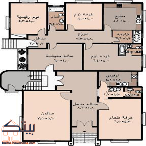 مخططات فلل سعودية دورين ١